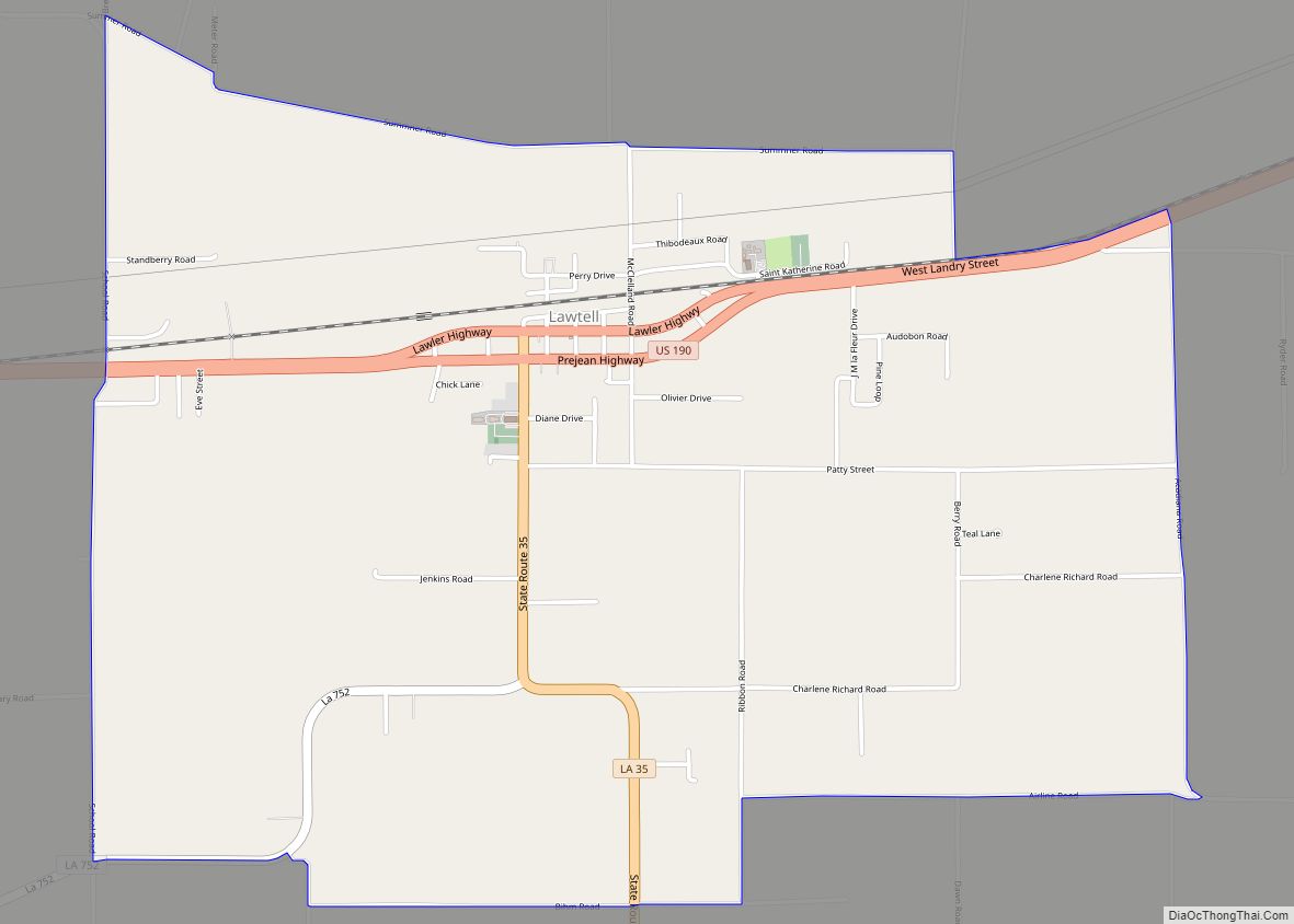 Map of Lawtell CDP