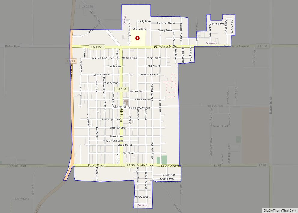 Map of Mamou town