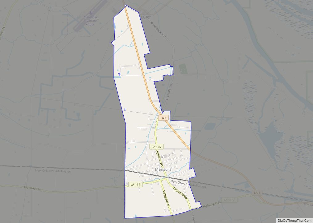 Map of Mansura town