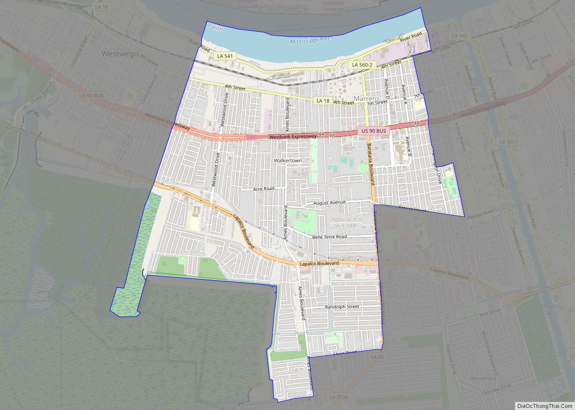 Map of Marrero CDP