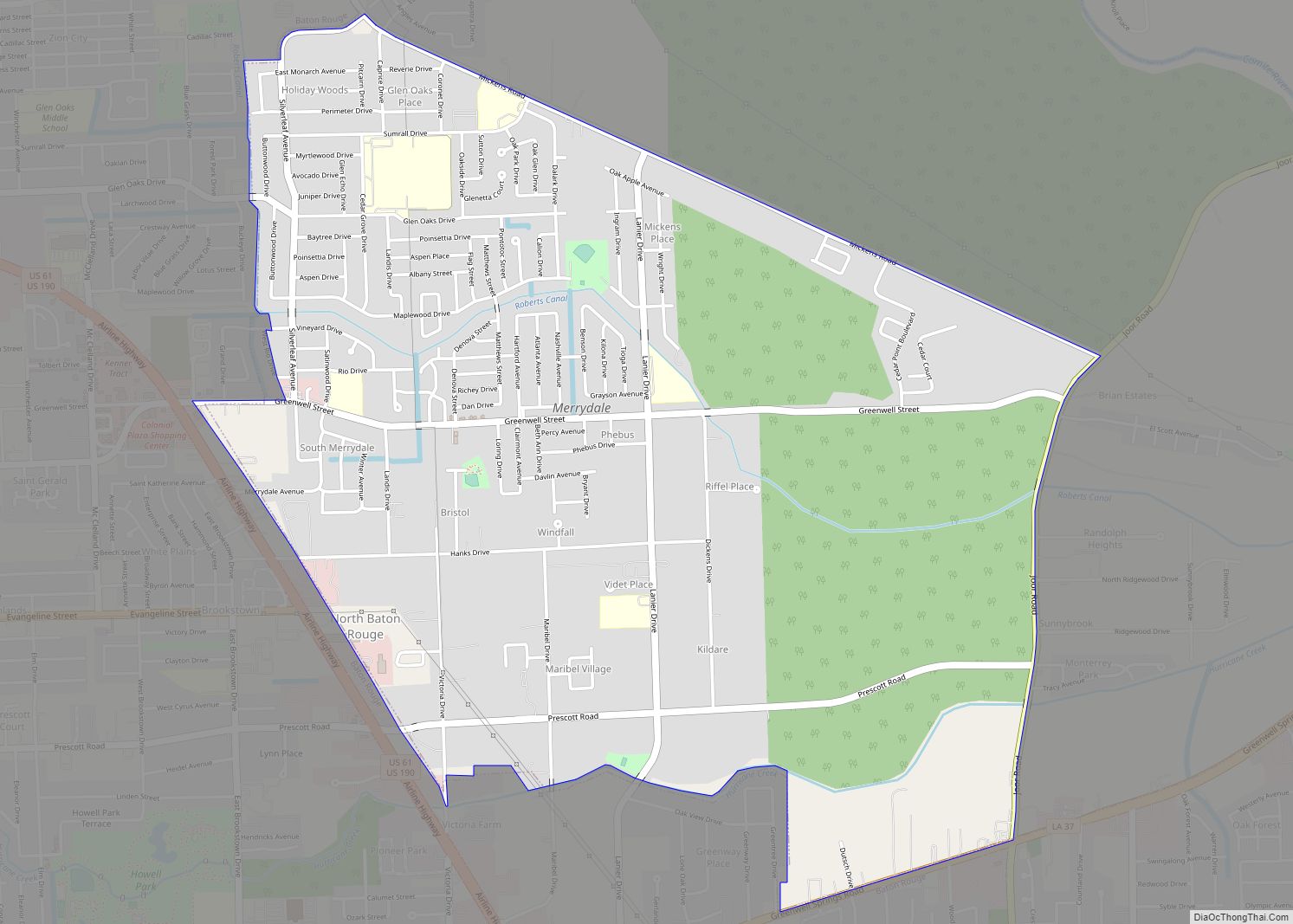 Map of Merrydale CDP