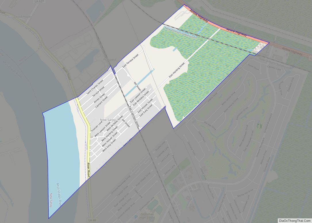 Map of New Sarpy CDP