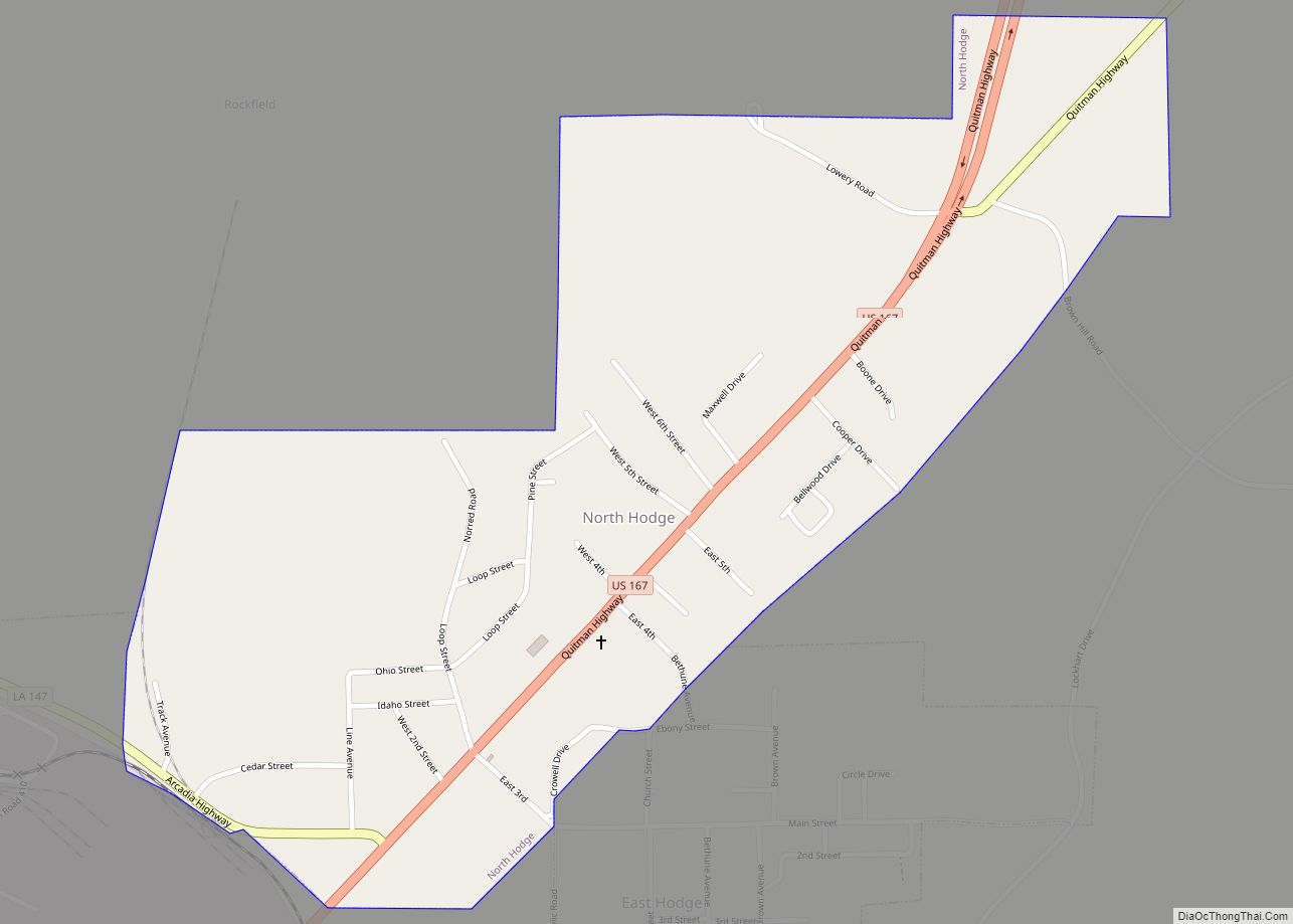 Map of North Hodge village