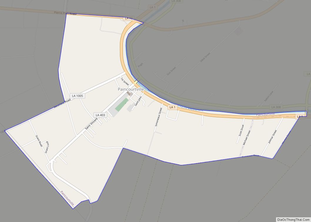 Map of Paincourtville CDP