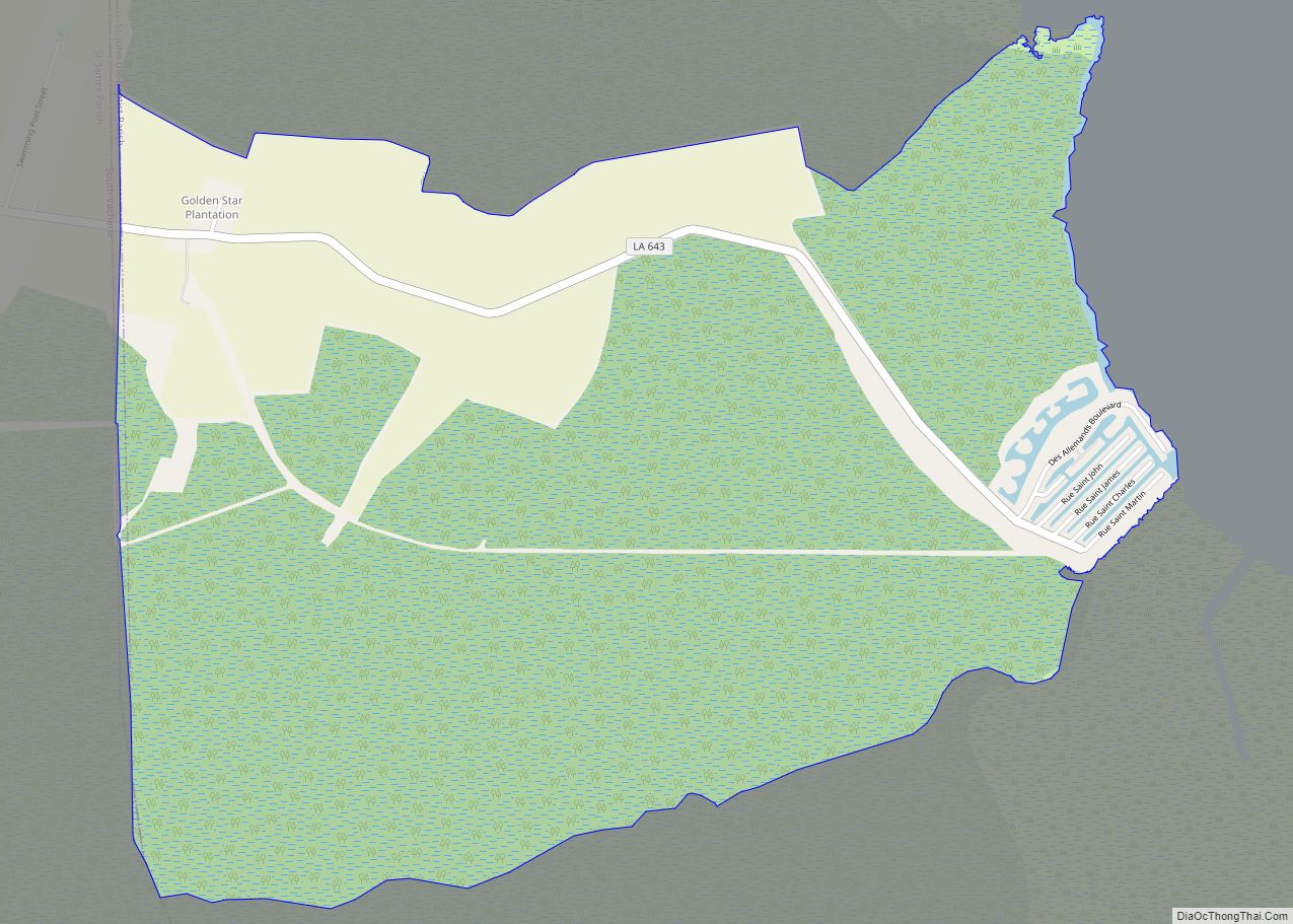 Map of Pleasure Bend CDP