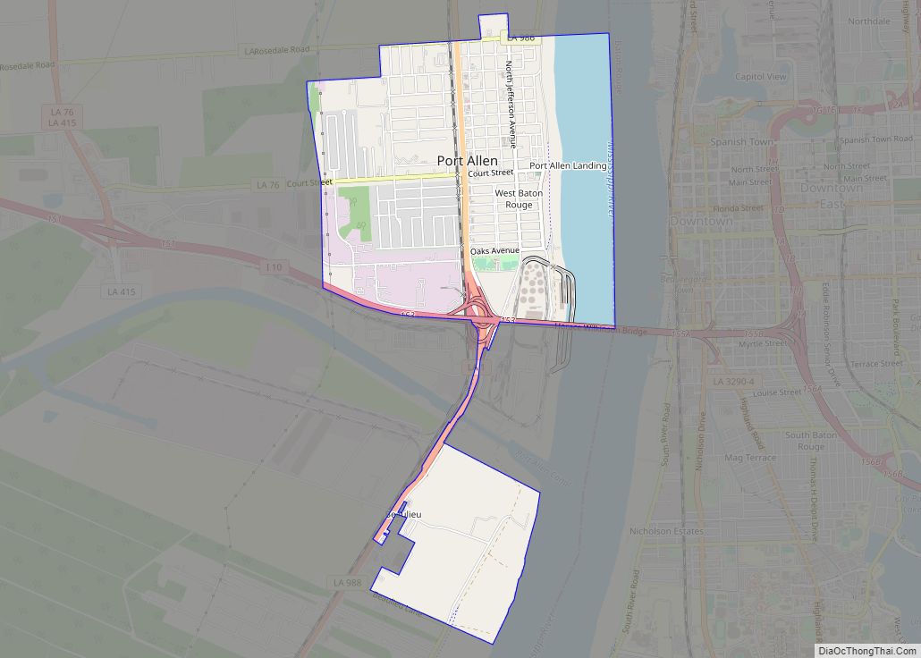 Map of Port Allen city