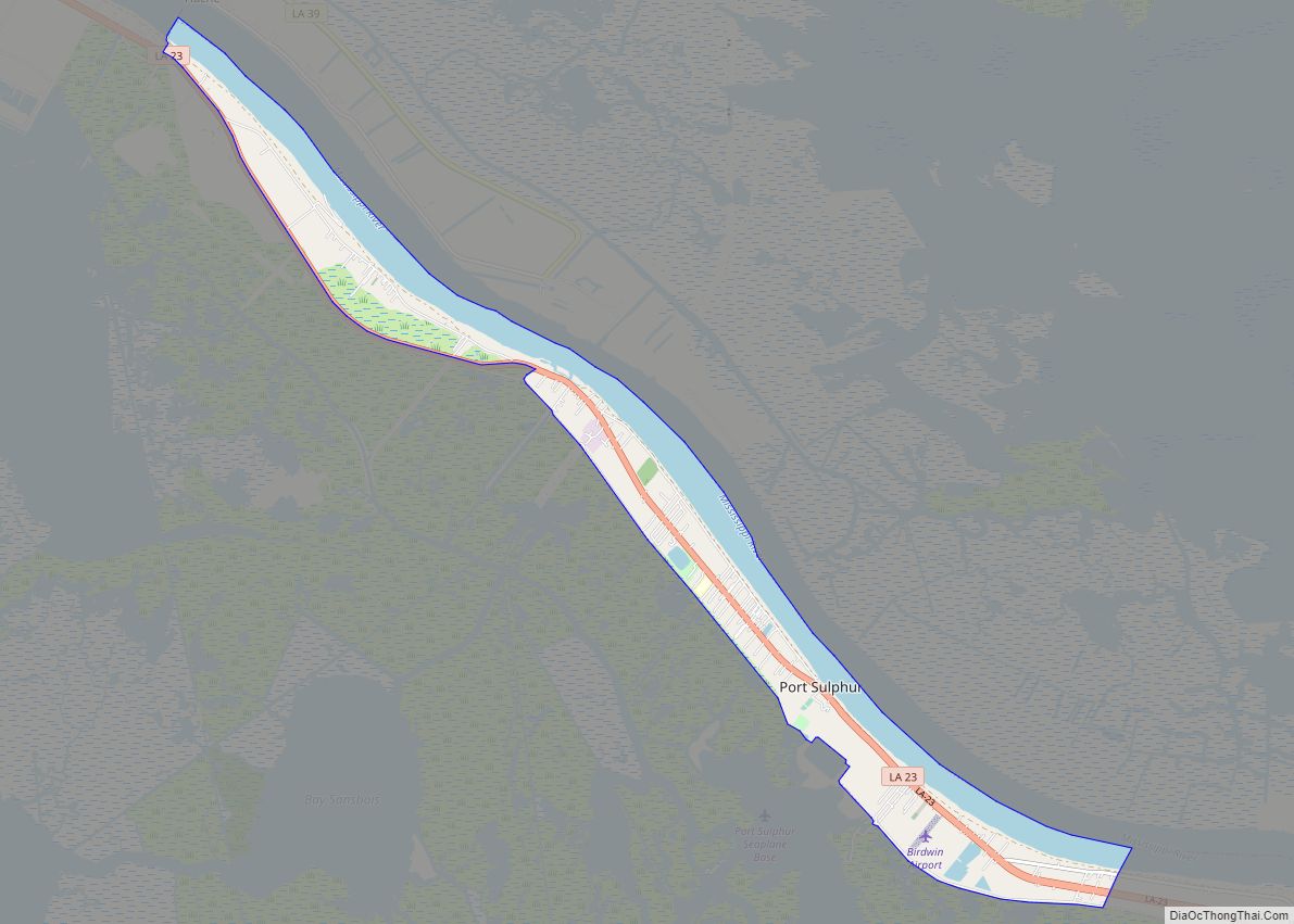 Map of Port Sulphur CDP