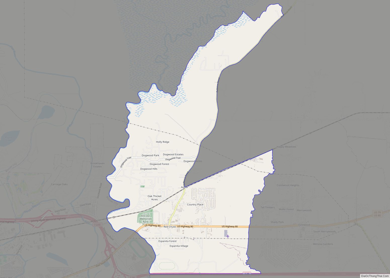 Map of Red Chute CDP