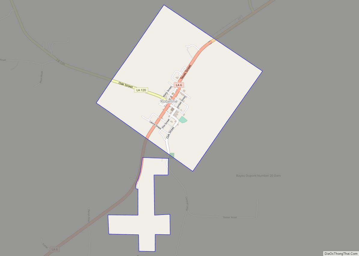 Map of Robeline village