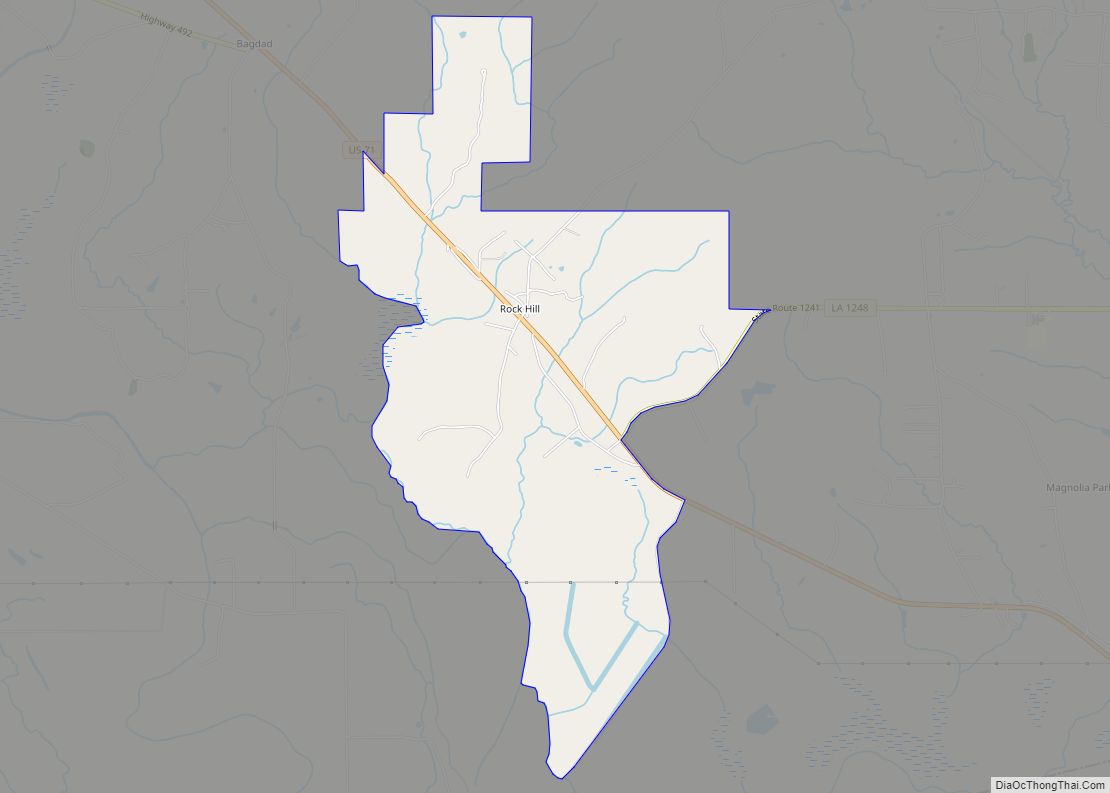 Map of Rock Hill CDP, Louisiana