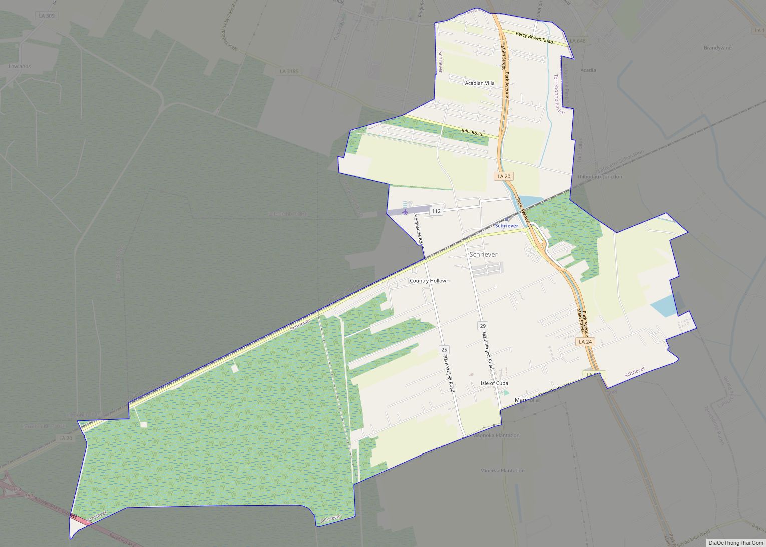 Map of Schriever CDP