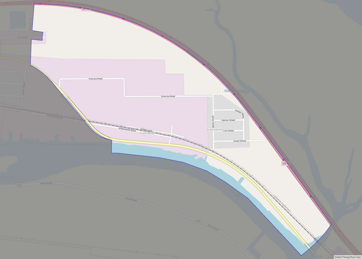 Map of Siracusaville CDP