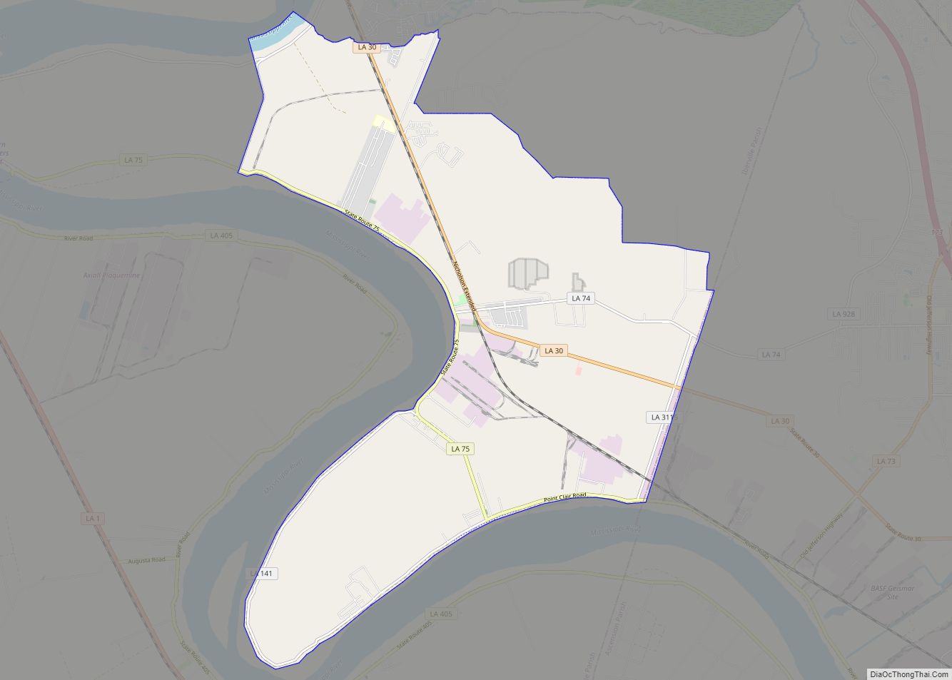 Map of St. Gabriel city