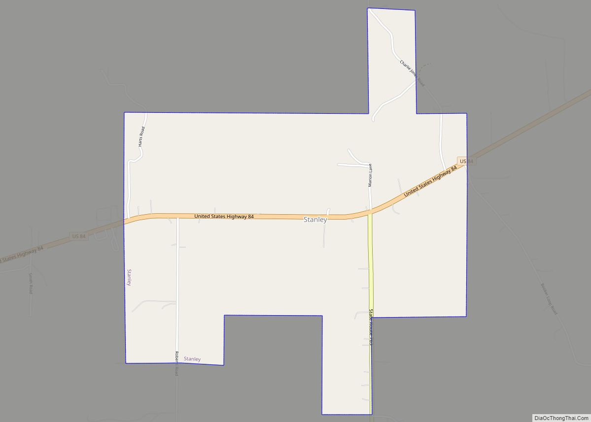 Map of Stanley village, Louisiana