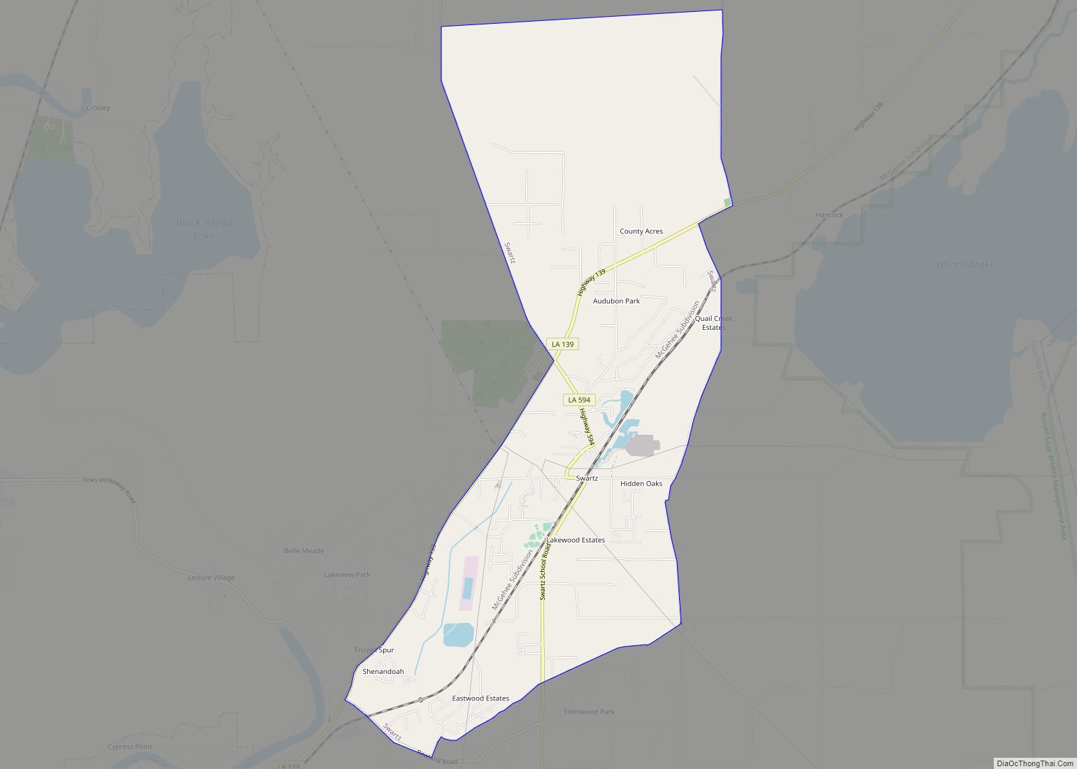 Map of Swartz CDP