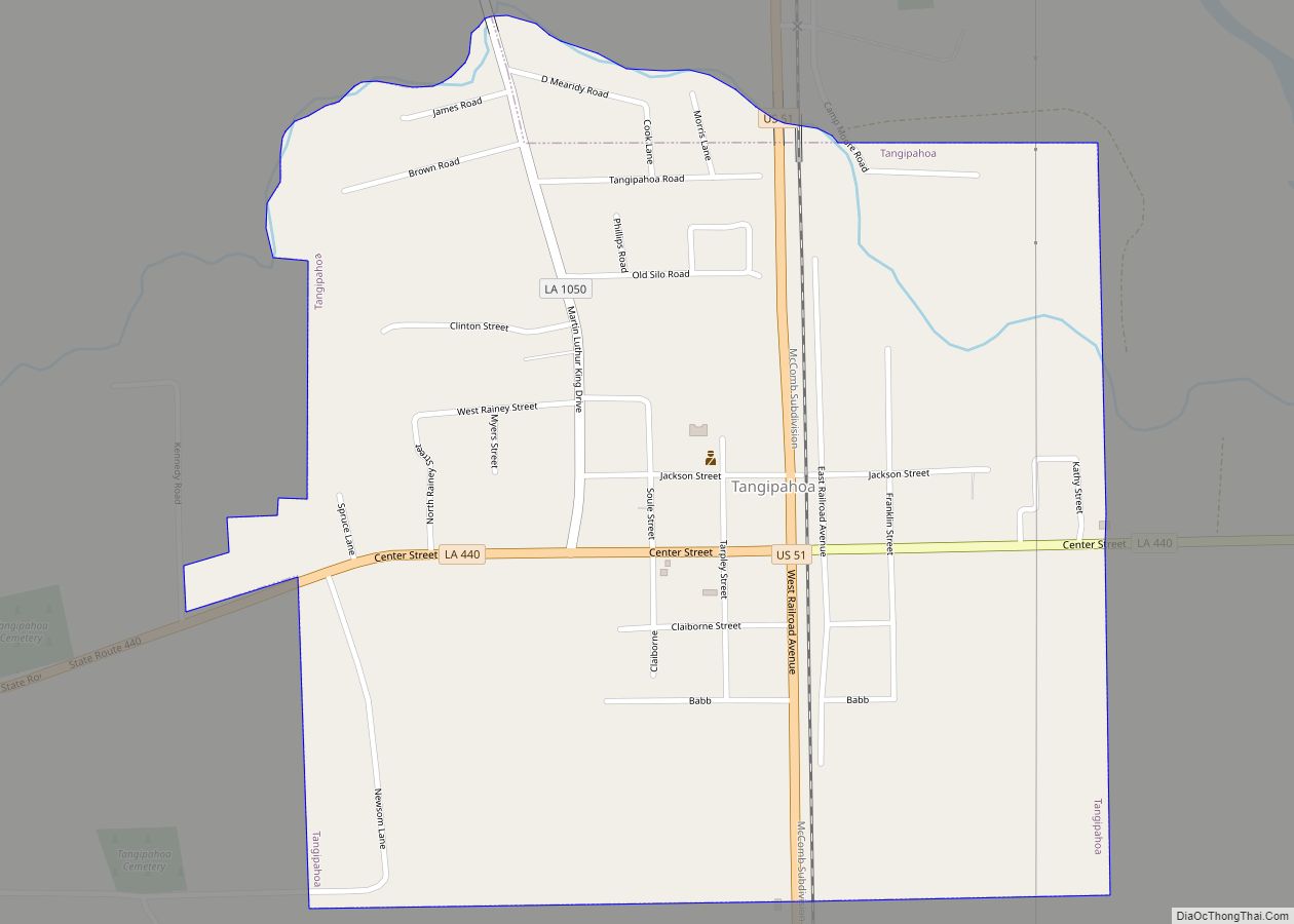 Map of Tangipahoa village