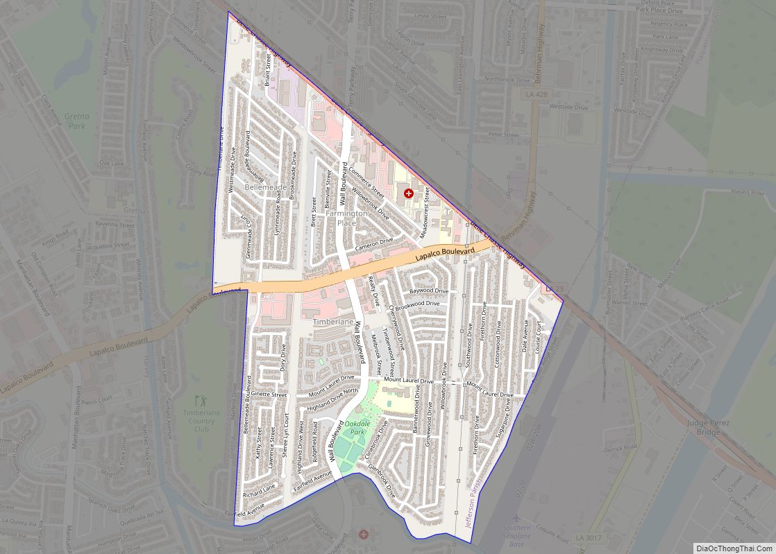 Map of Timberlane CDP, Louisiana