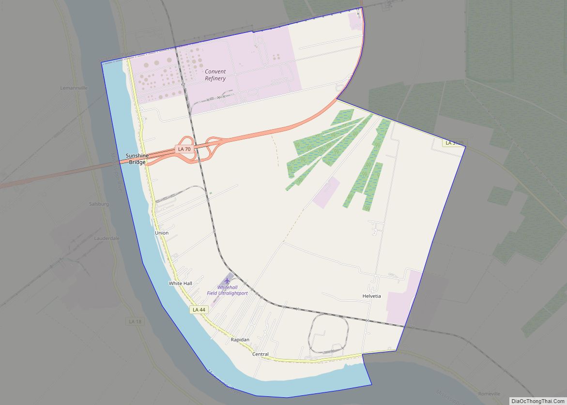 Map of Union CDP, Louisiana