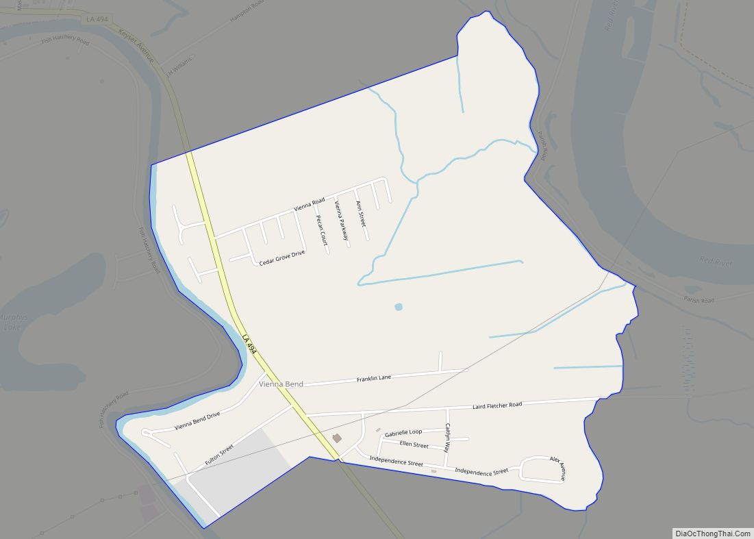 Map of Vienna Bend CDP