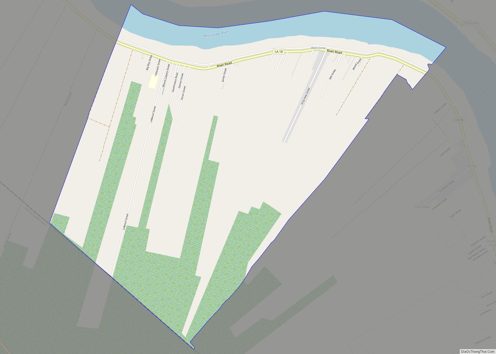 Map of Welcome CDP