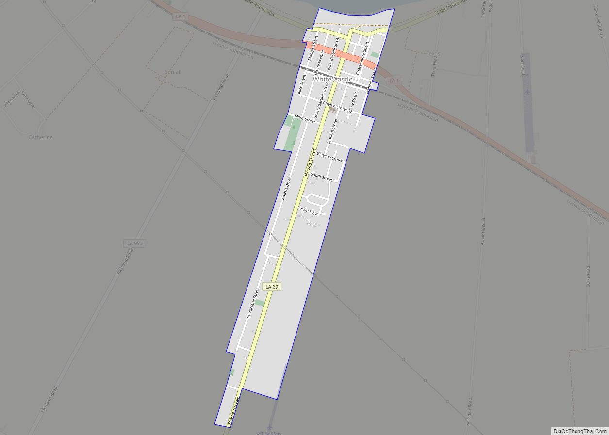 Map of White Castle town