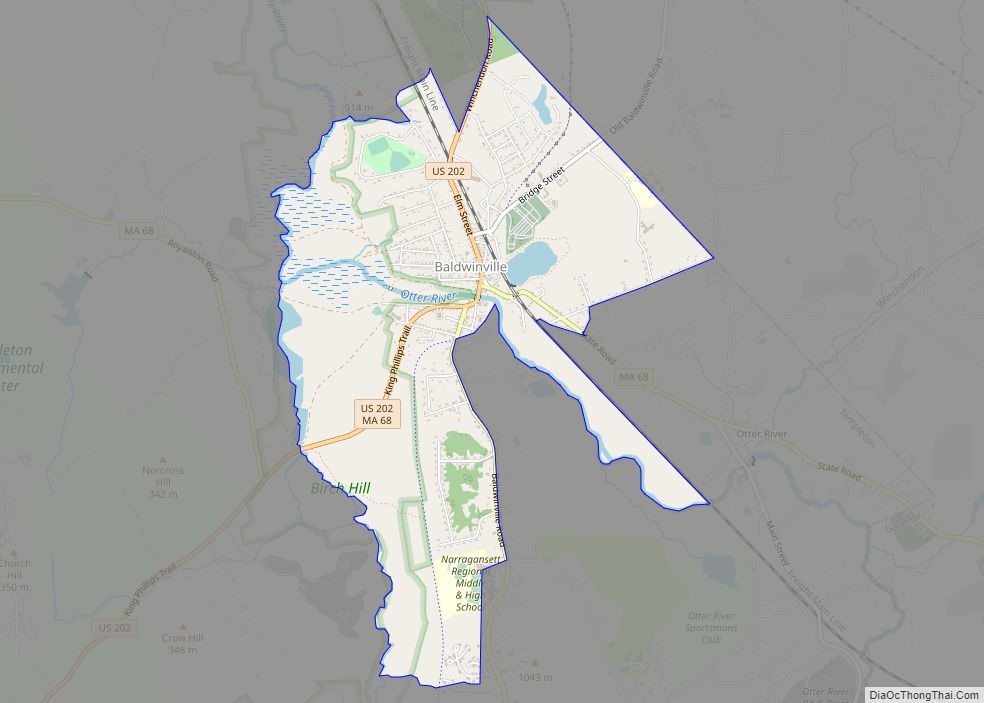 Map of Baldwinville CDP