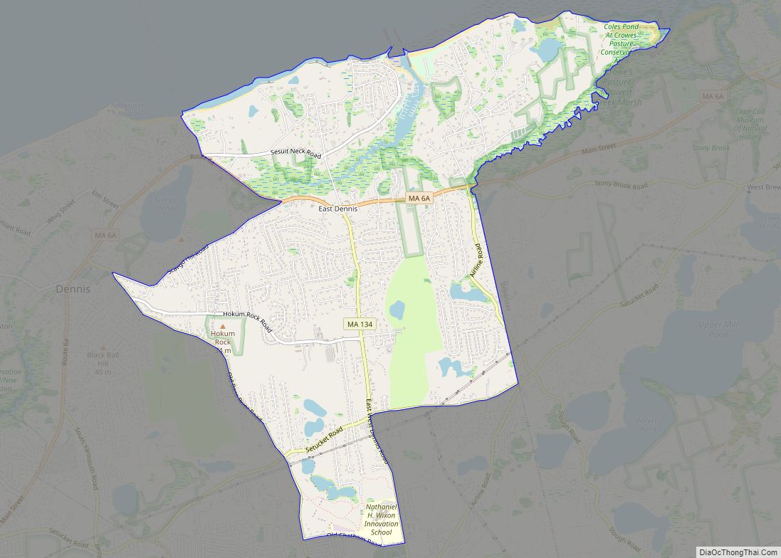 Map of East Dennis CDP