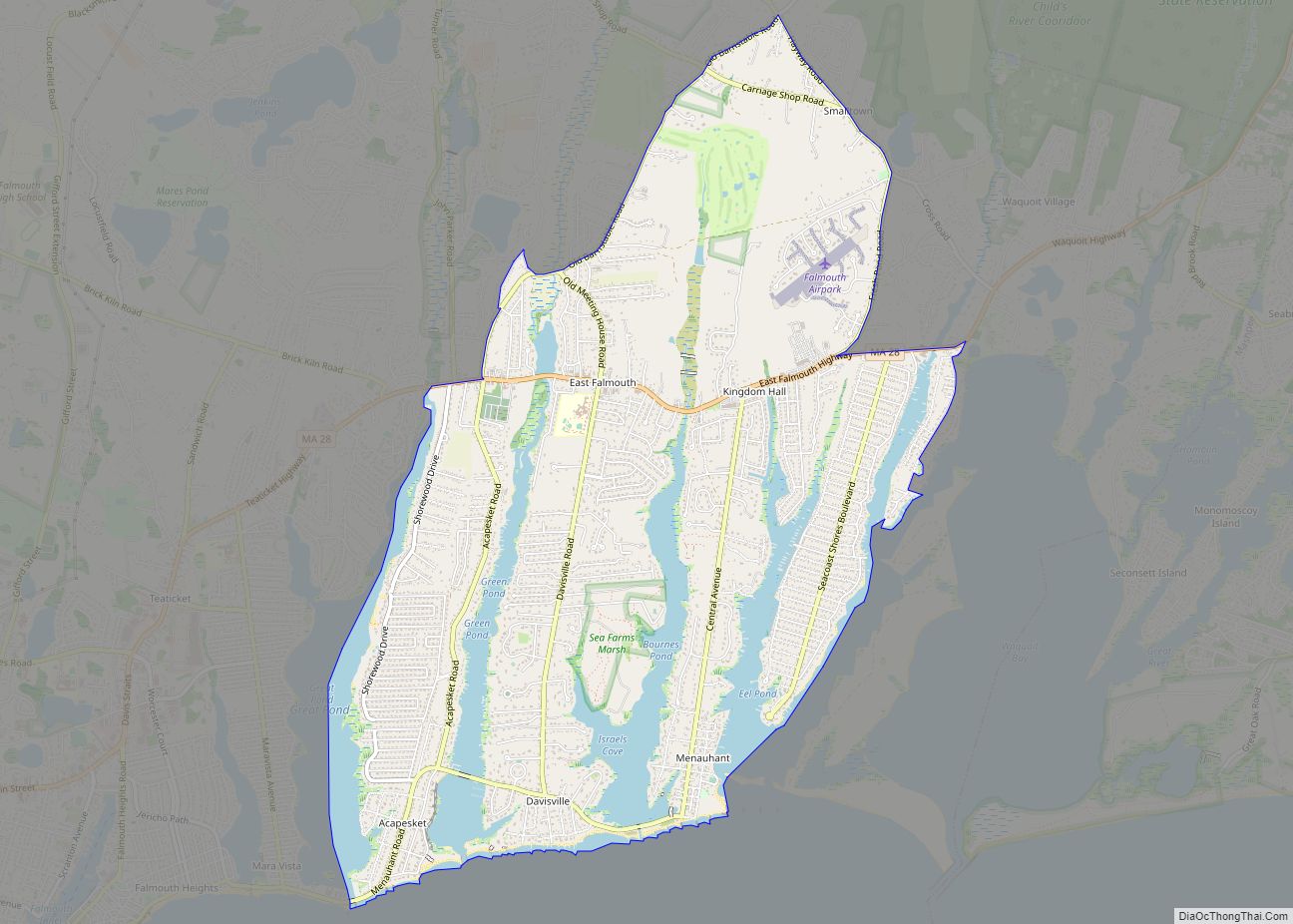 Map of East Falmouth CDP