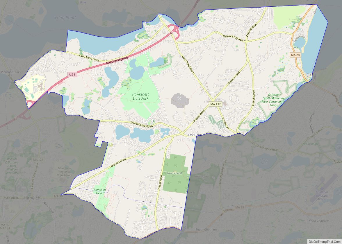 Map of East Harwich CDP