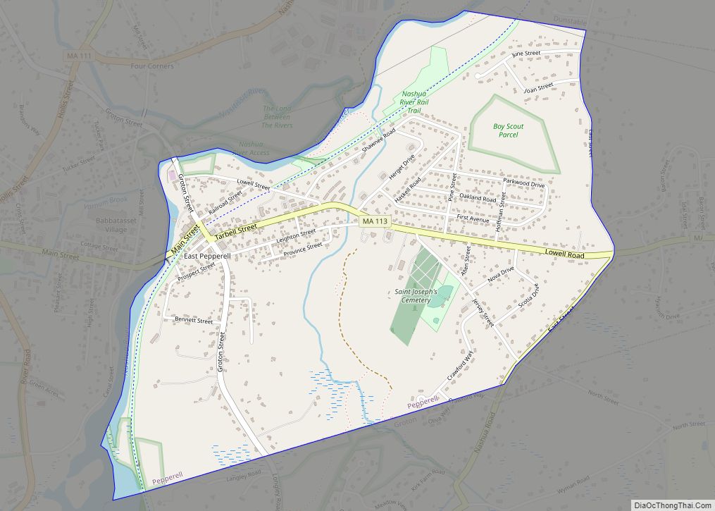 Map of East Pepperell CDP