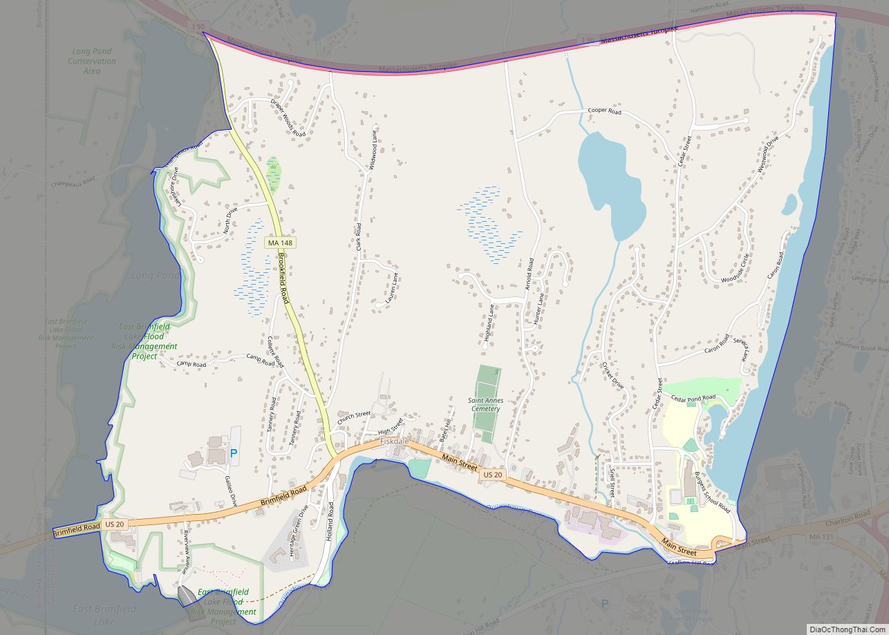Map of Fiskdale CDP