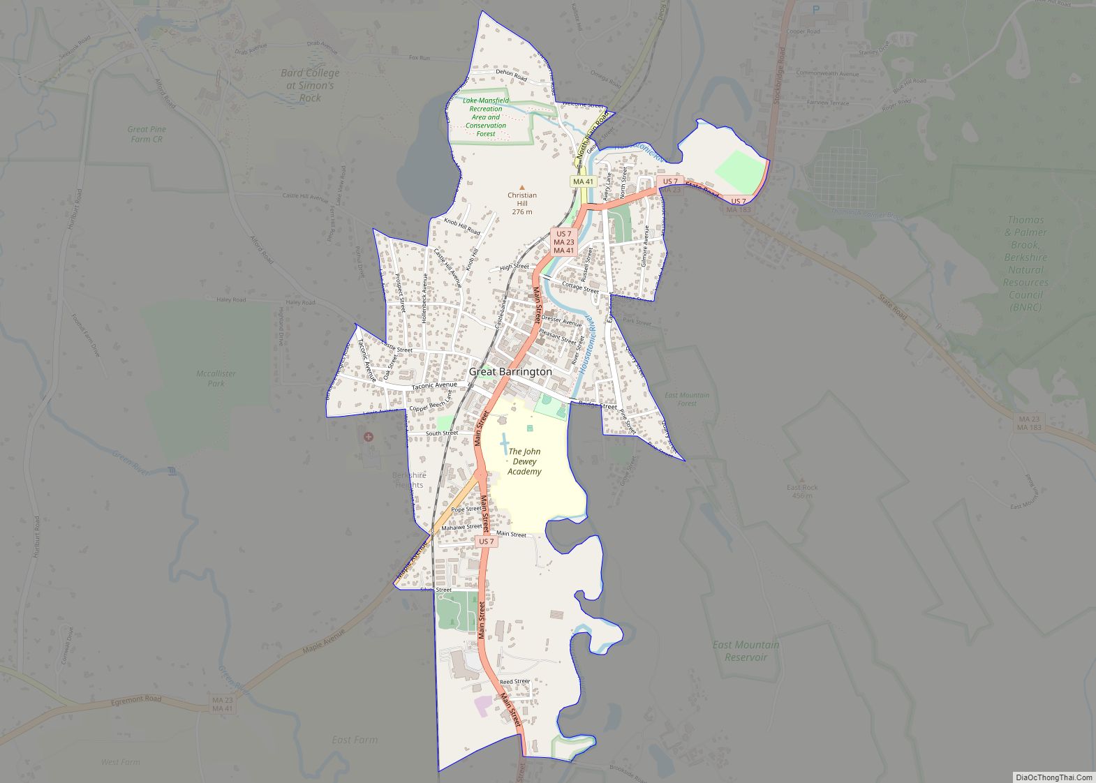 Map of Great Barrington CDP