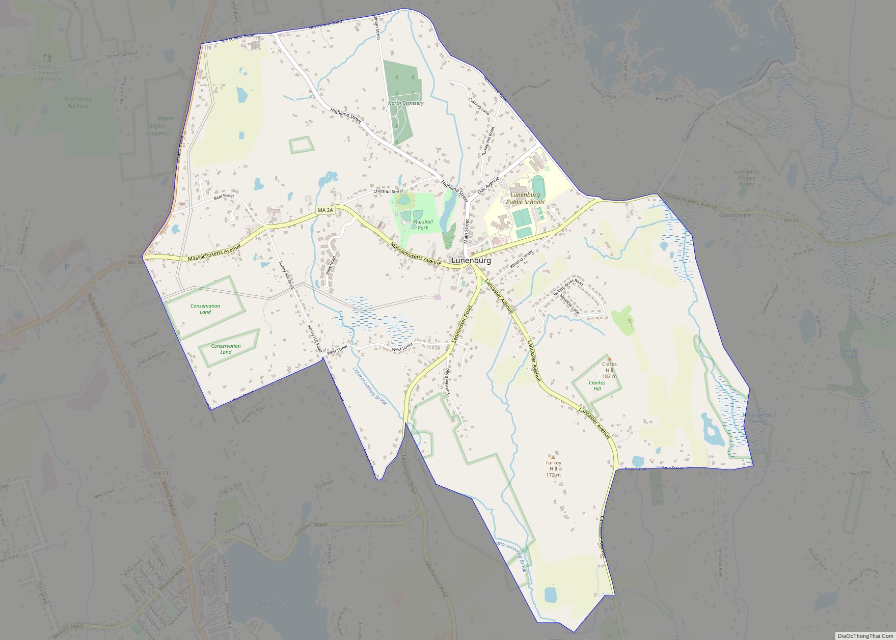 Map of Lunenburg CDP