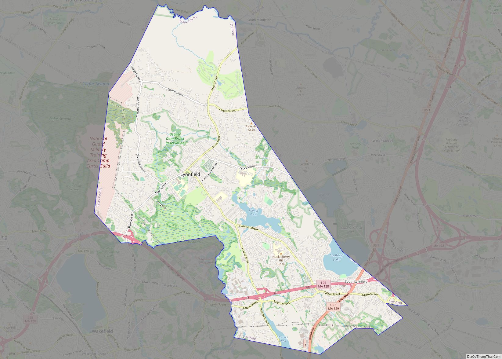 Map of Lynnfield CDP