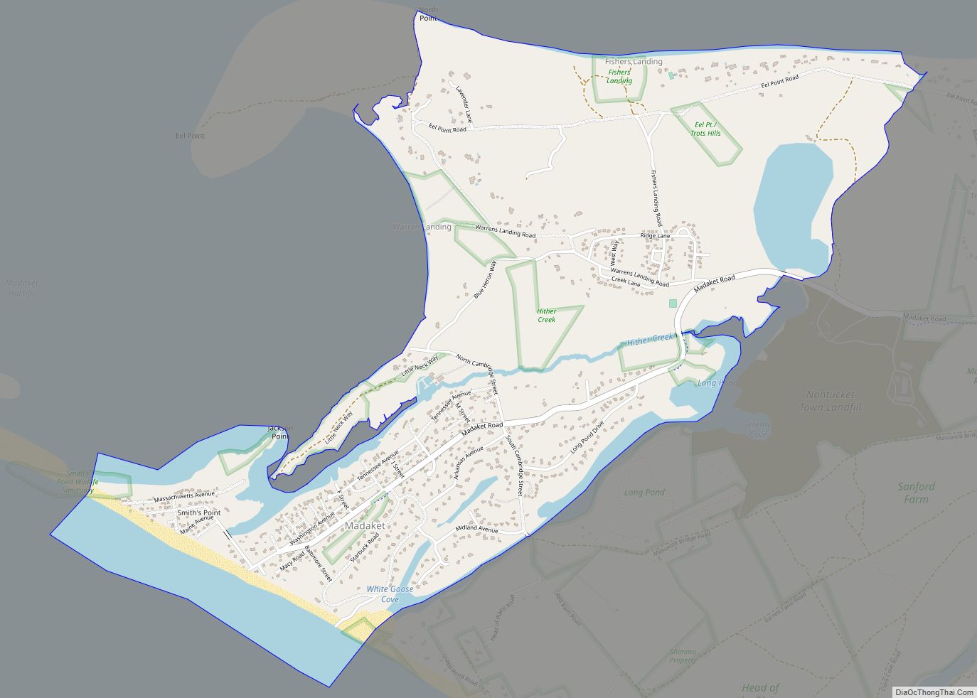 Map of Madaket CDP