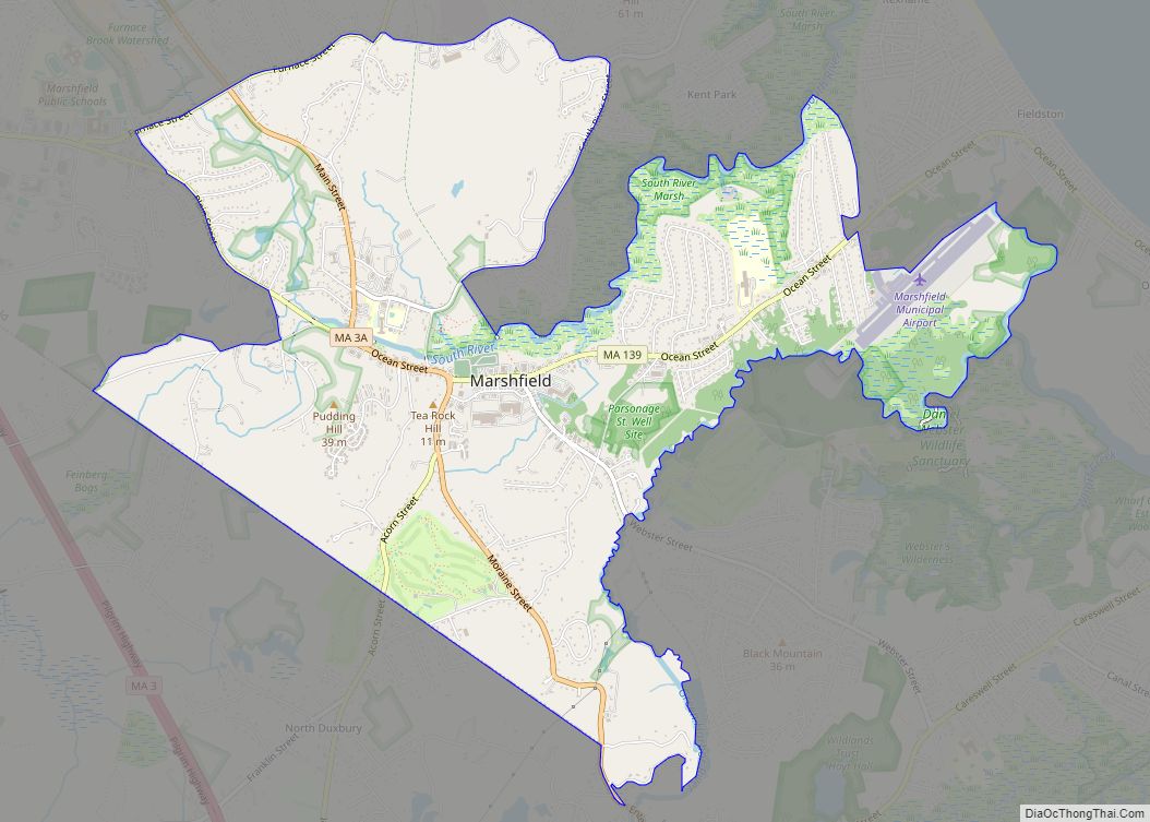 Map of Marshfield CDP