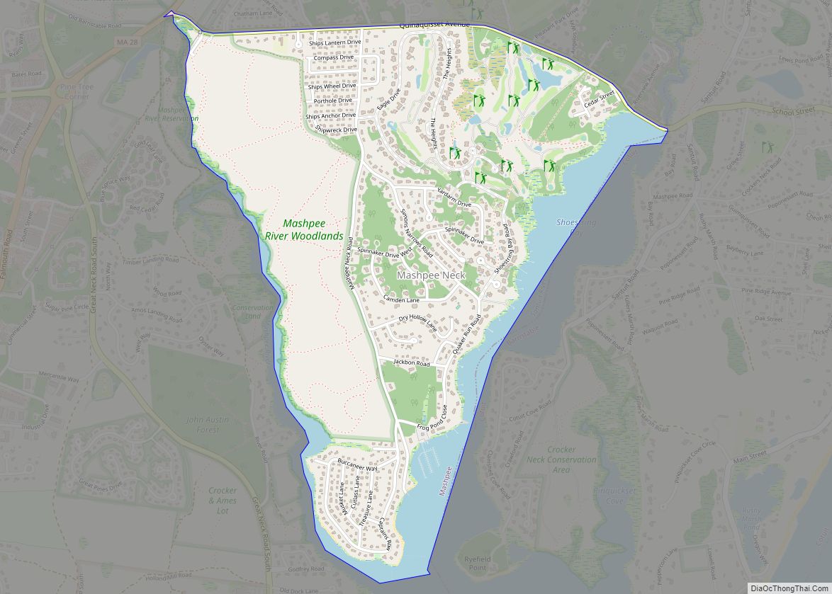 Map of Mashpee Neck CDP