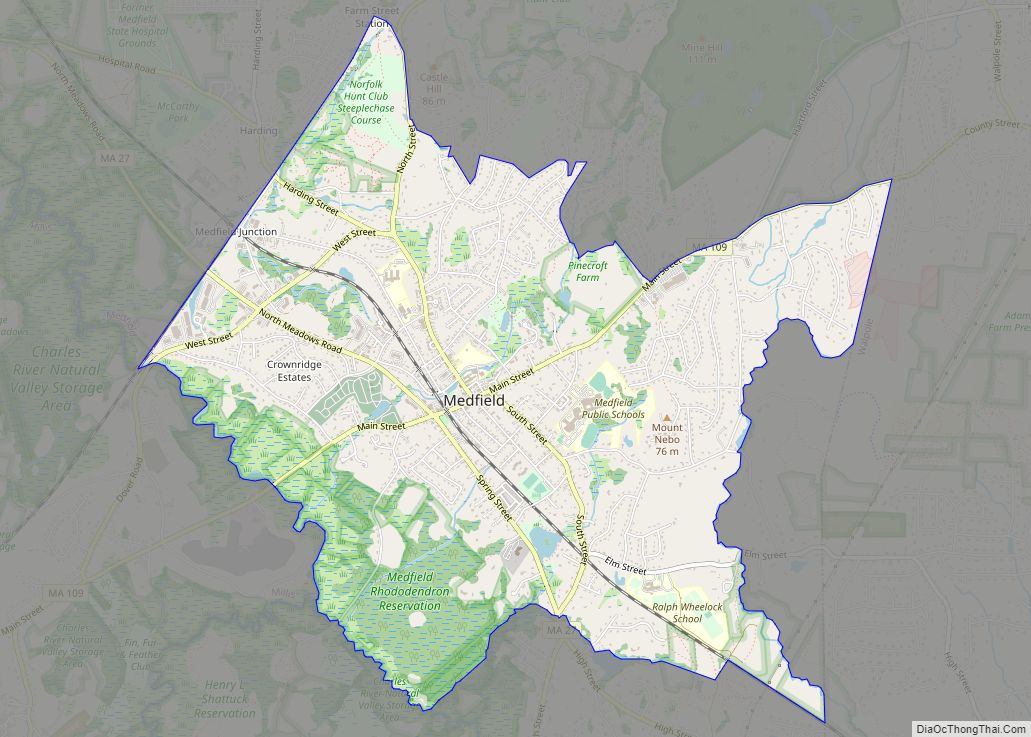 Map of Medfield CDP