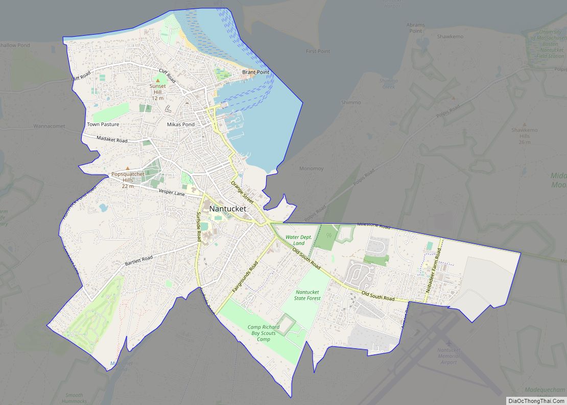 Map of Nantucket CDP