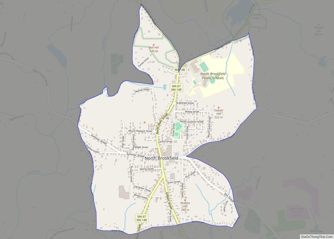 Map of North Brookfield CDP