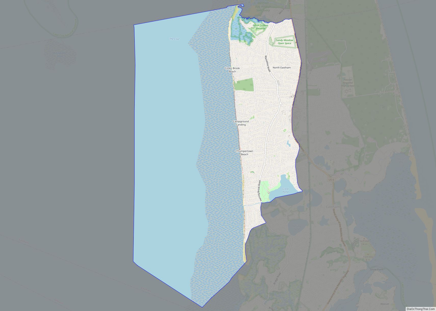 Map of North Eastham CDP