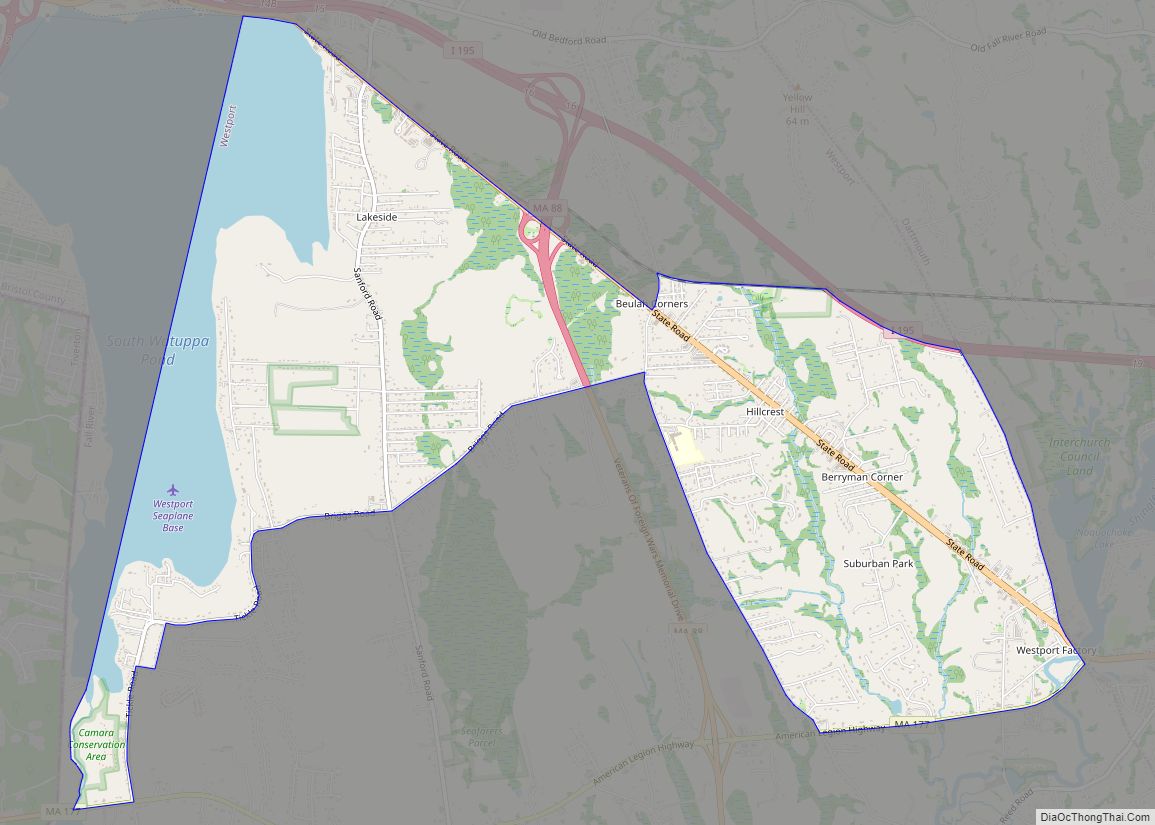 Map of North Westport CDP