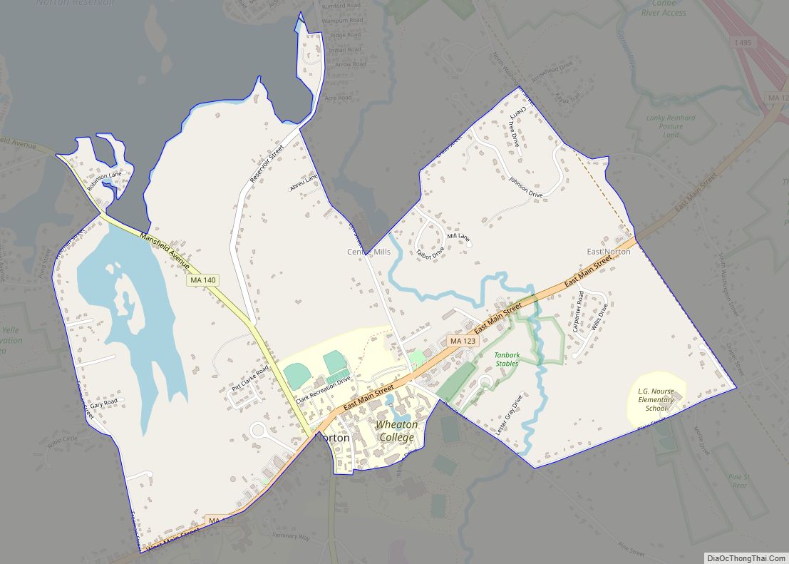 Map of Norton Center CDP
