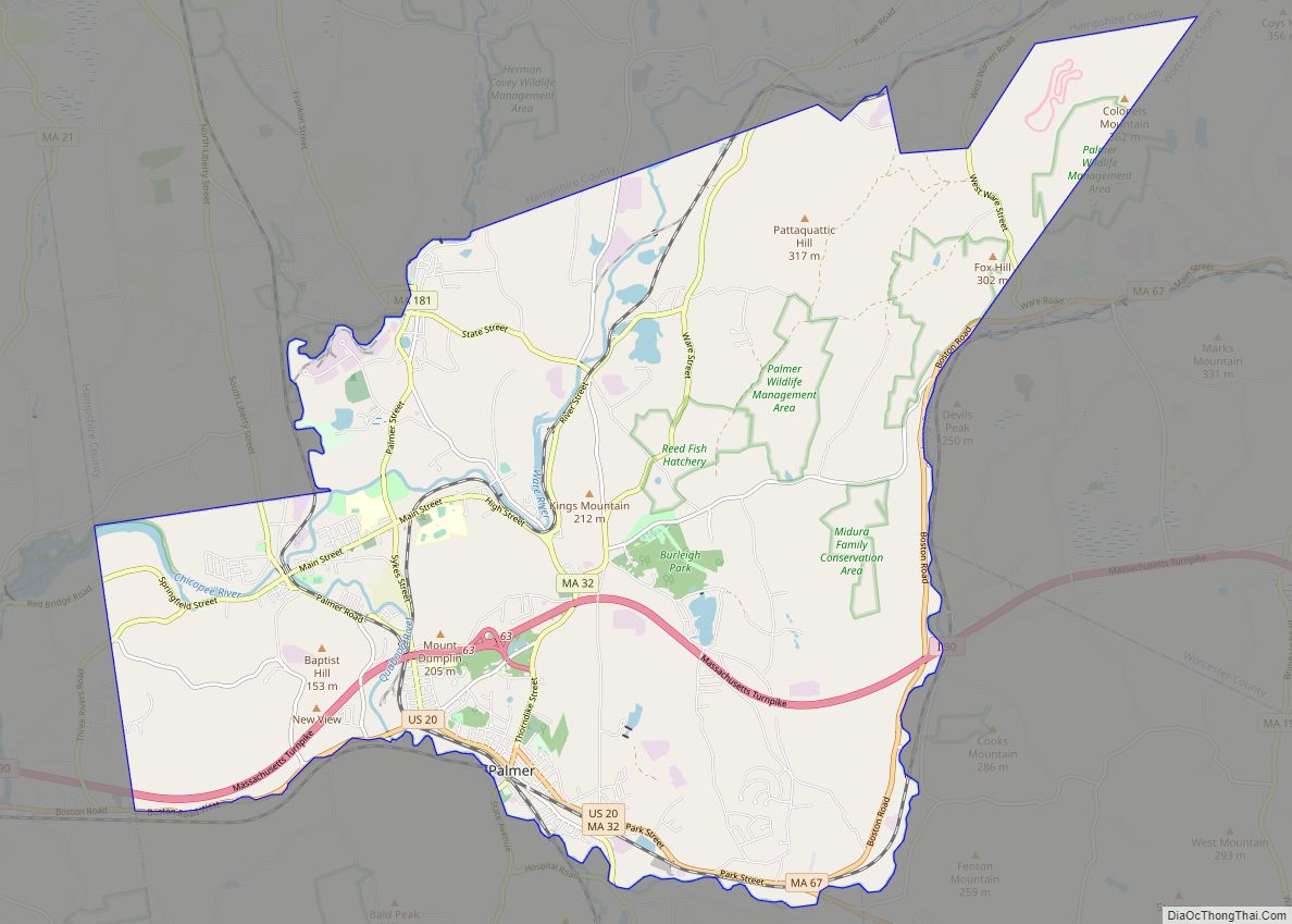 Map of Palmer Town city