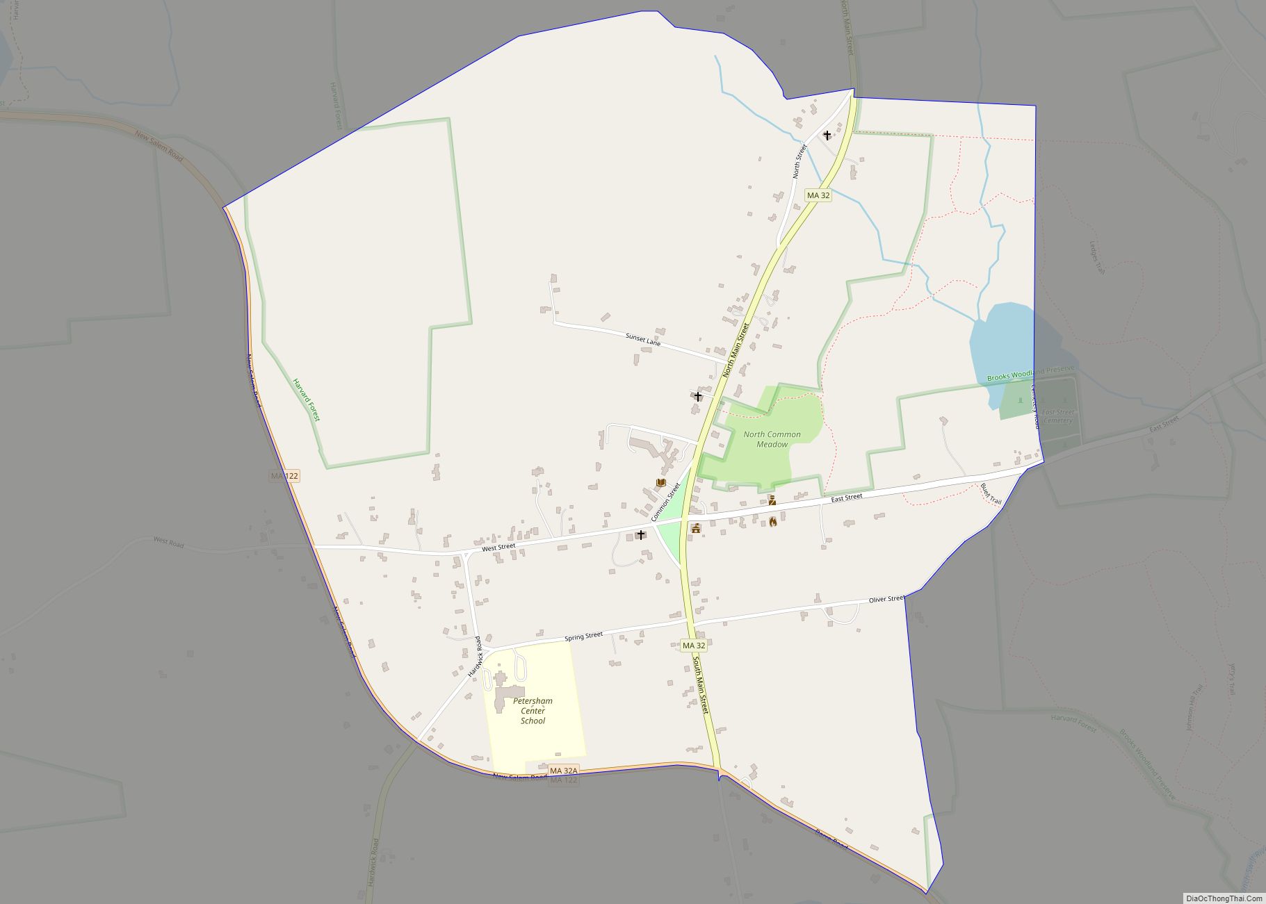Map of Petersham CDP
