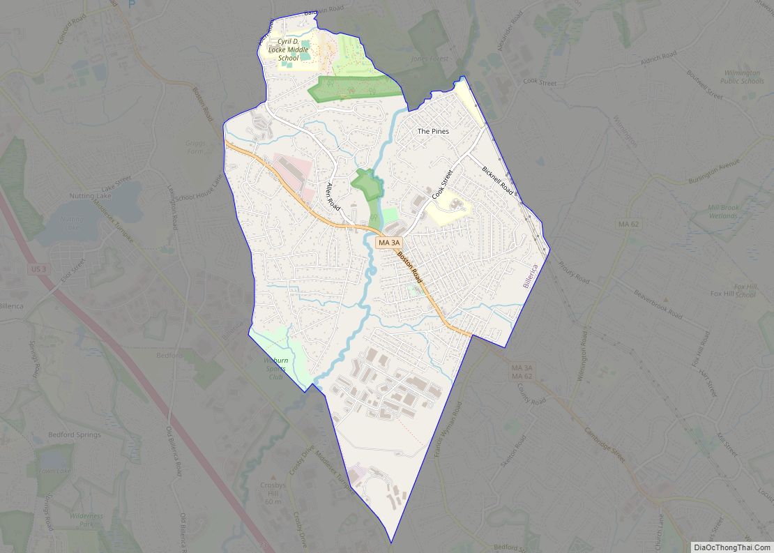 Map of Pinehurst CDP, Massachusetts