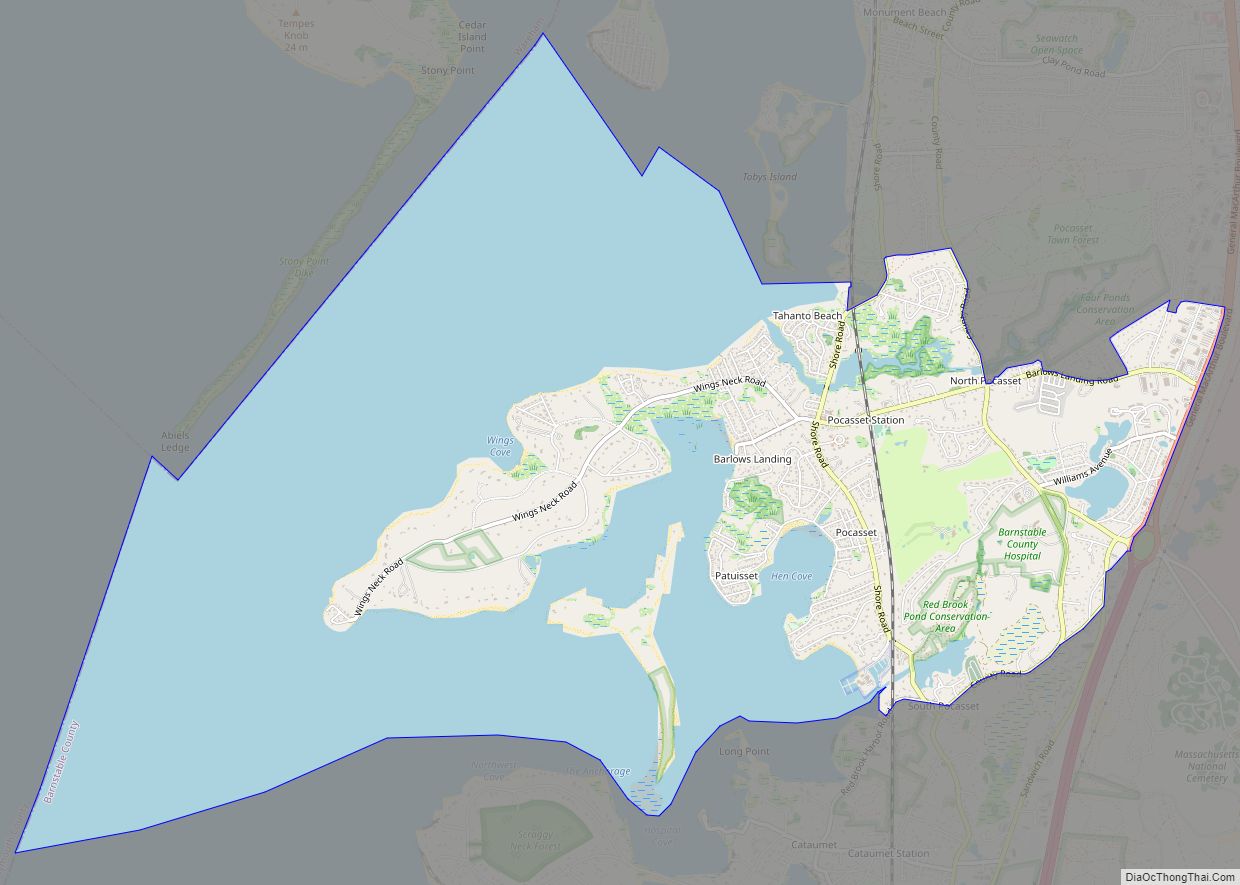 Map of Pocasset CDP