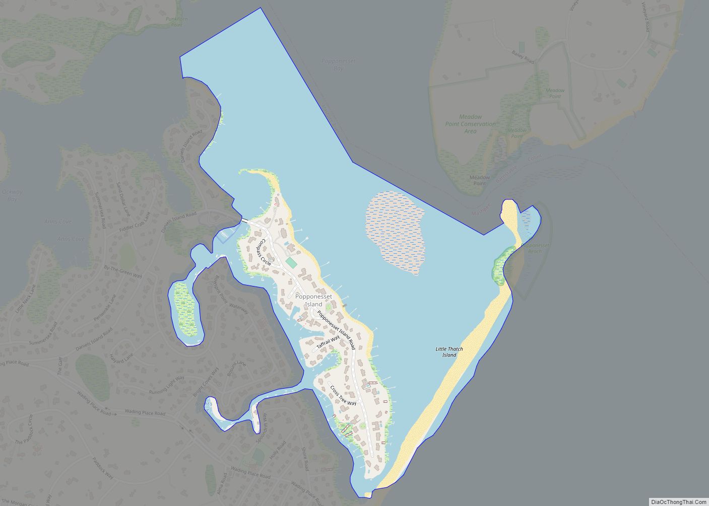 Map of Popponesset Island CDP