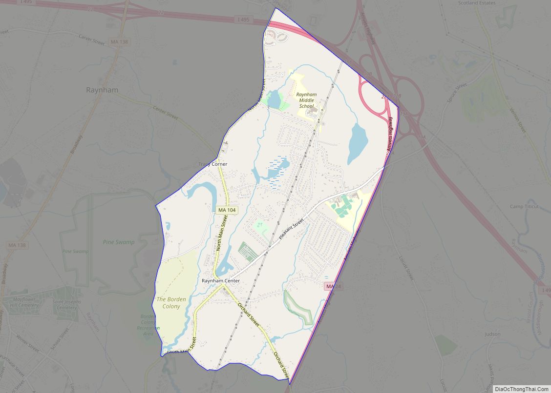 Map of Raynham Center CDP