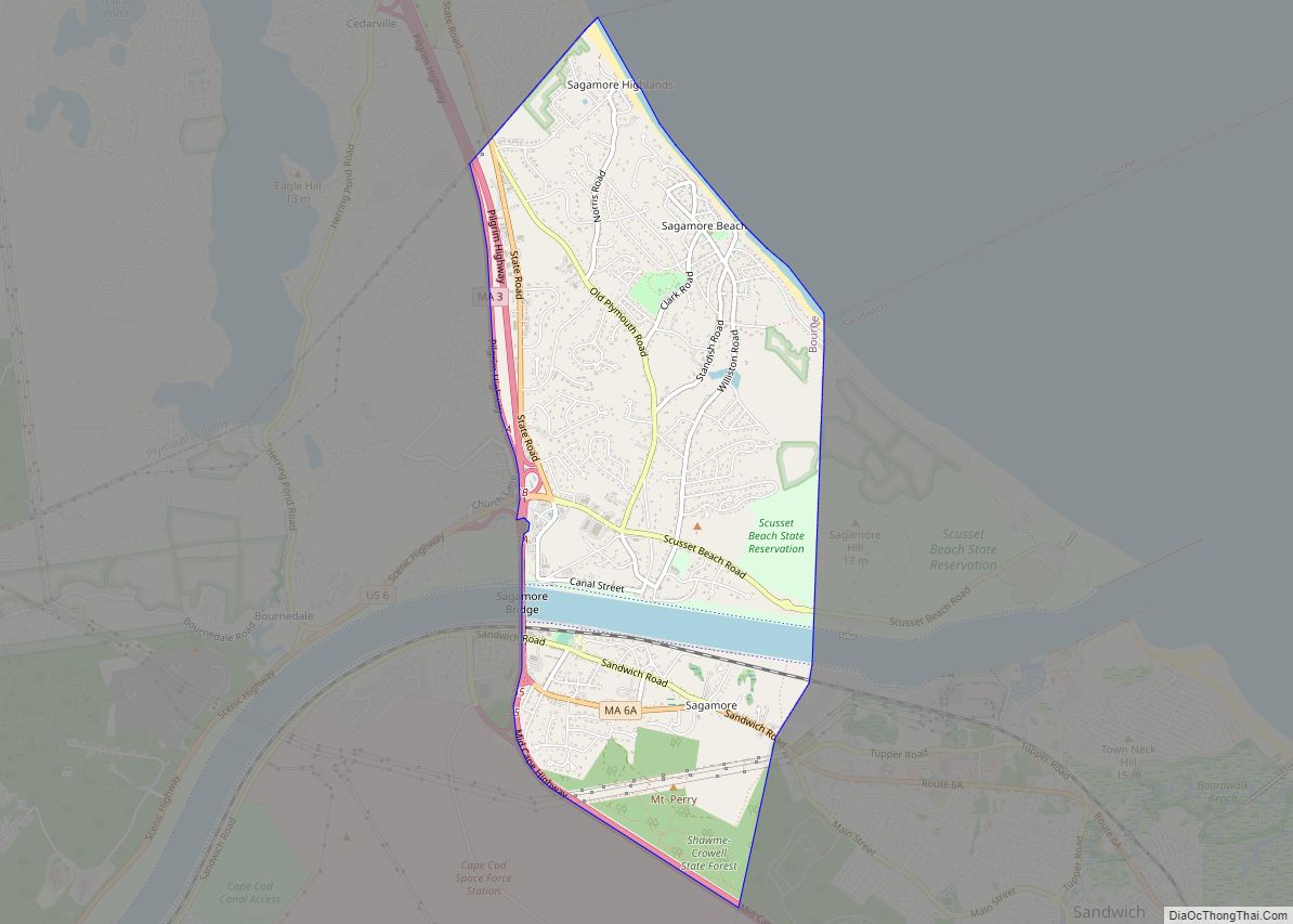 Map of Sagamore CDP